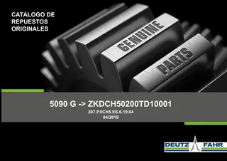 Catálogo de repuestos: 5090 G → ZKDCH50200TD10001 – parts catalogue cover