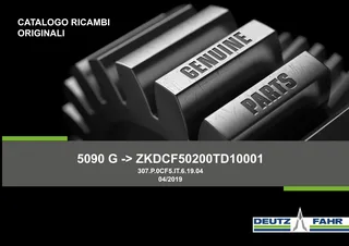 Catalogo ricambi: 5090 G → ZKDCF50200TD10001 – parts catalogue cover
