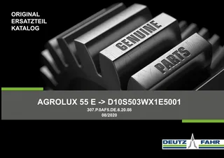 Ersatzteilkatalog: AGROLUX 55 E → D10S503WX1E5001 – parts catalogue cover