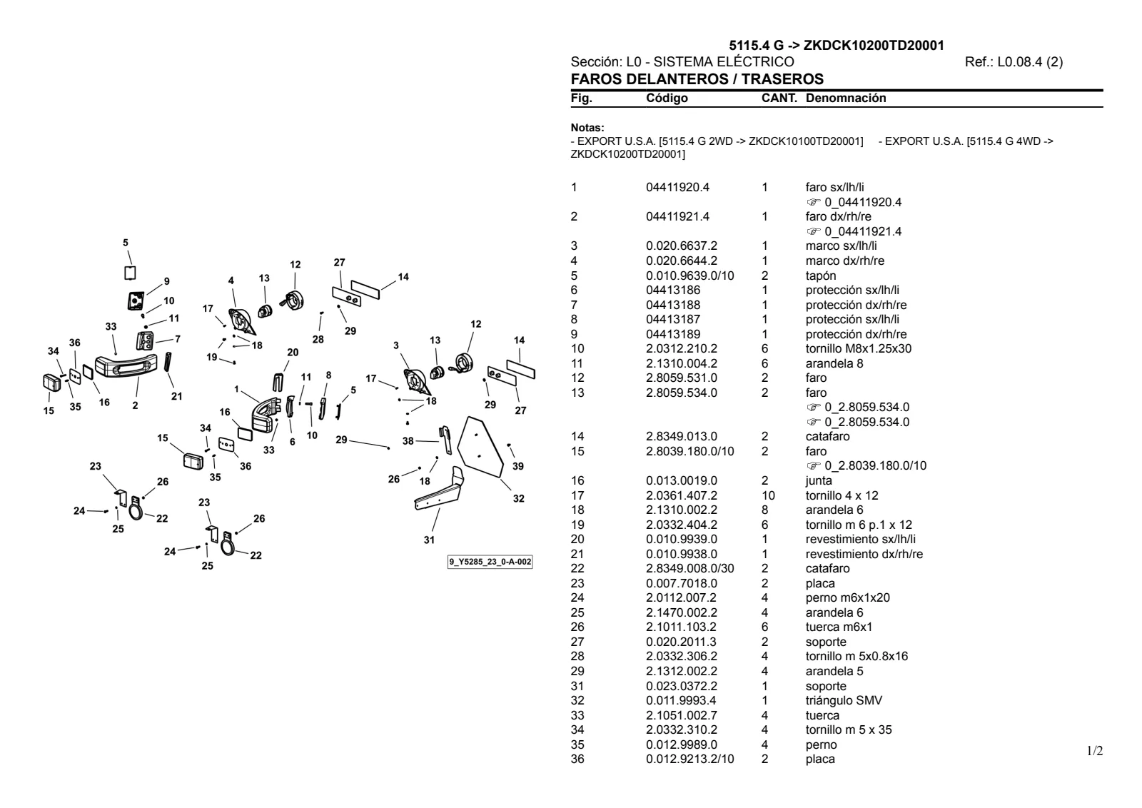 Catálogo de repuestos: 5115.4 G → ZKDCK10200TD20001 – parts catalogue sample 4