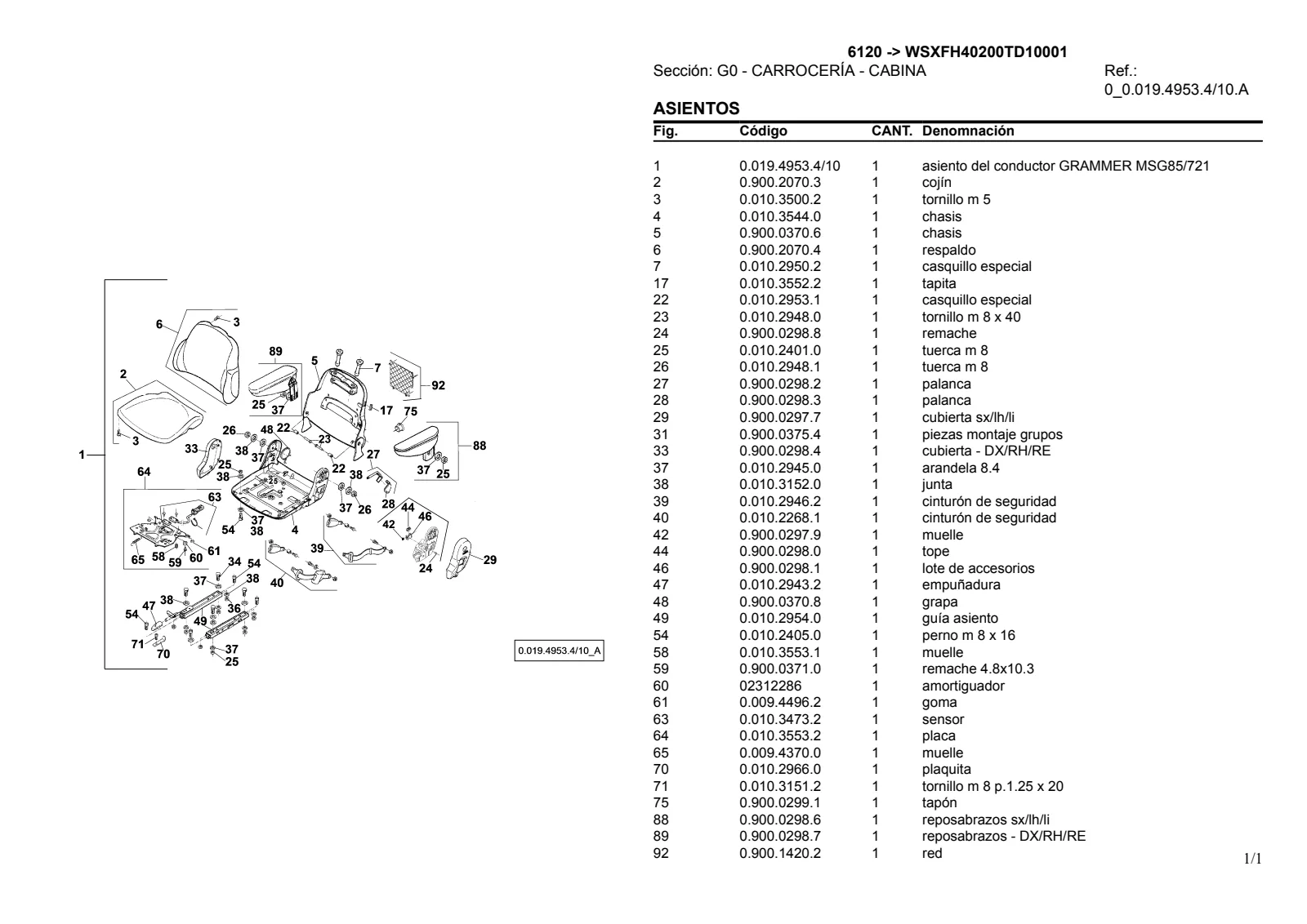 Catálogo de repuestos: 6120 → WSXFH40200TD10001 – parts catalogue sample 2
