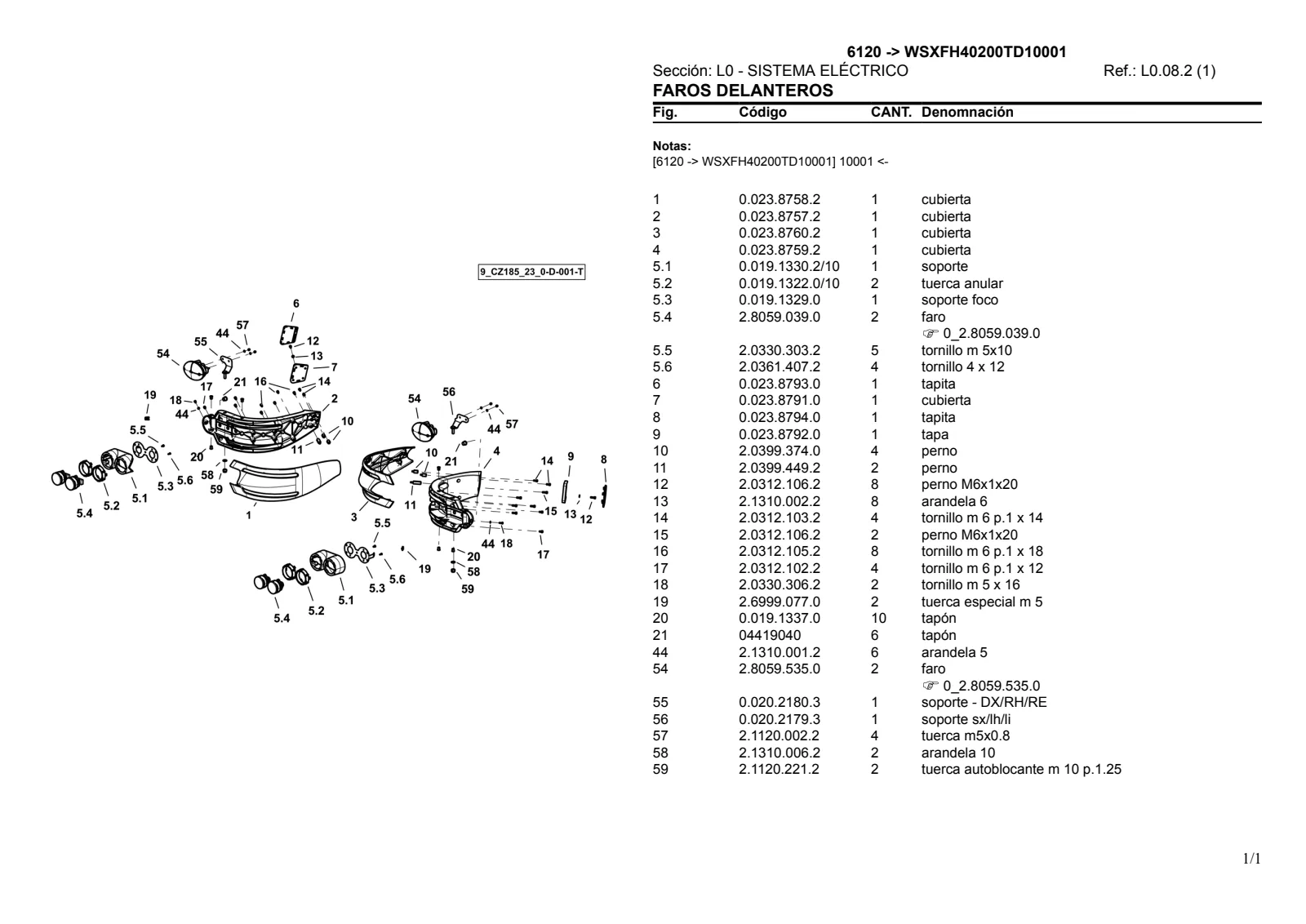 Catálogo de repuestos: 6120 → WSXFH40200TD10001 – parts catalogue sample 4