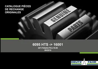 Catalogue de pièces détachées: 6095 HTS → 16001 – parts catalogue cover