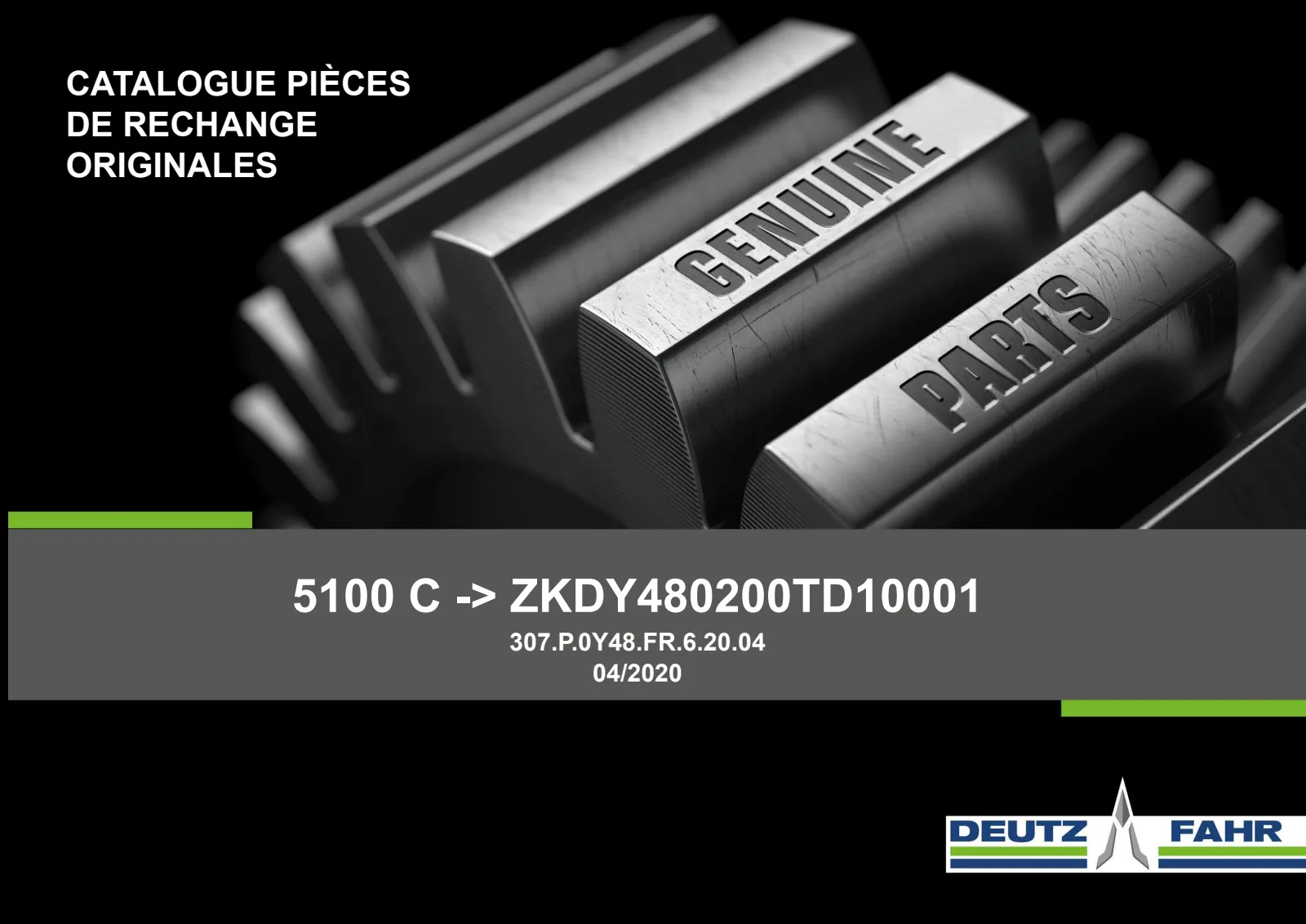 Catalogue de pièces détachées: 5100 C → ZKDY480200TD10001 – parts catalogue cover