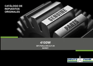 Catálogo de repuestos: 4100W – parts catalogue cover
