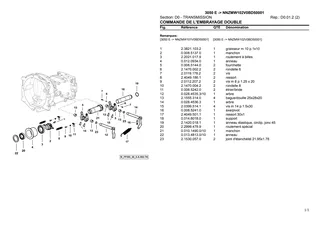 Catalogue de pièces détachées: 3050 E → NNZMW102V0BD50001 – parts catalogue sample 1