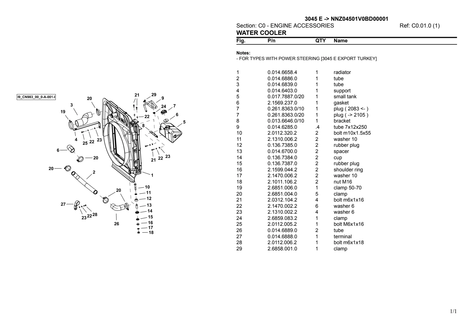 Parts Catalogue: 3045 E → NNZ04501V0BD00001 – parts catalogue sample 1