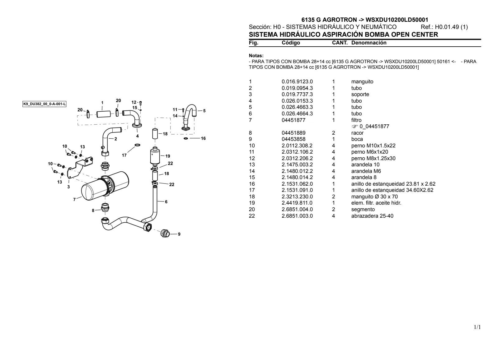 Catálogo de repuestos: 6135 G AGROTRON → WSXDU10200LD50001 – parts catalogue sample 3