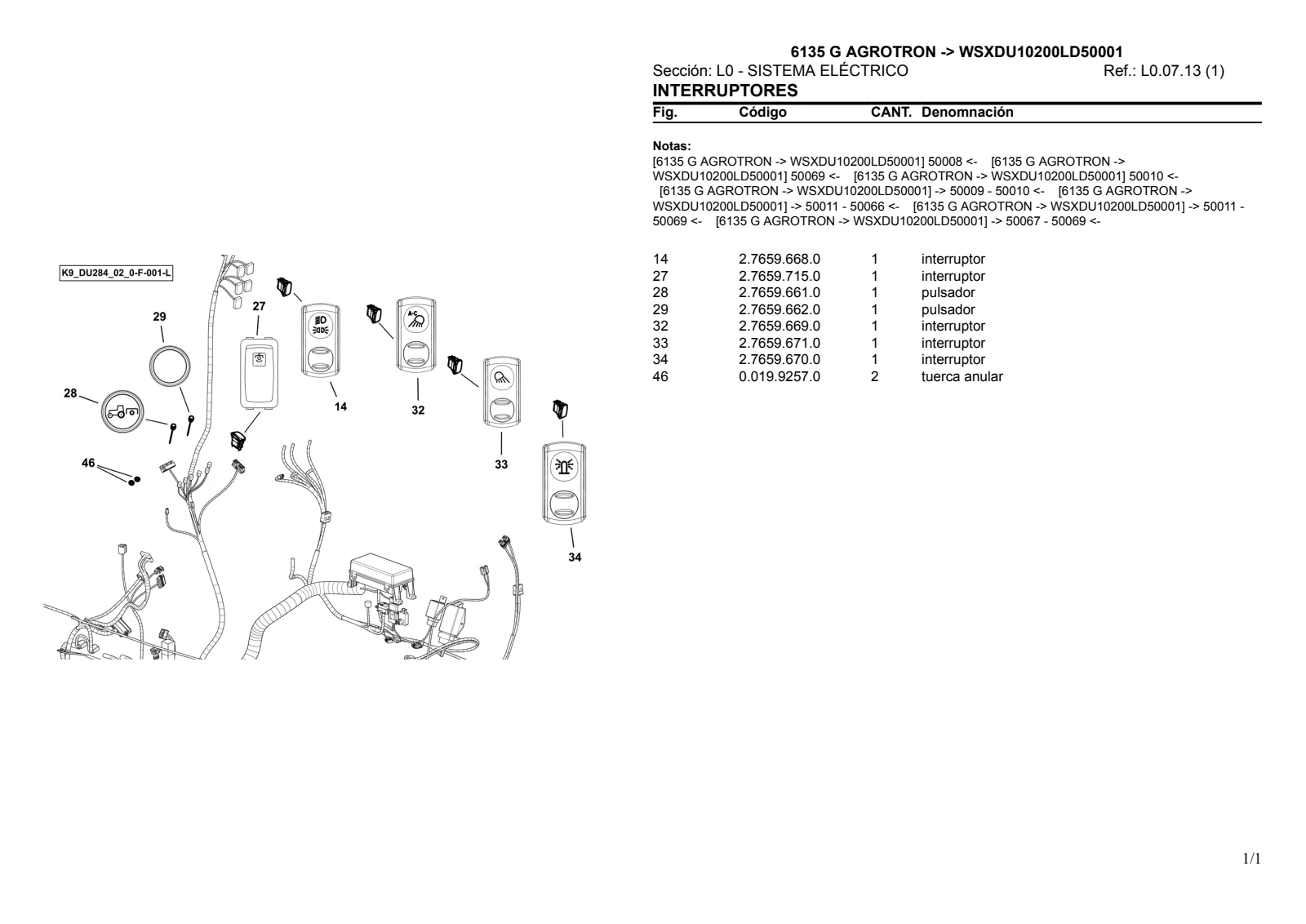 Catálogo de repuestos: 6135 G AGROTRON → WSXDU10200LD50001 – parts catalogue sample 4