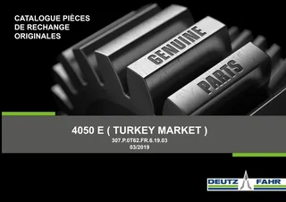 Catalogue de pièces détachées: 4050 E ( TURKEY MARKET ) – parts catalogue cover