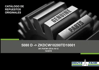 Catálogo de repuestos: 5080 D → ZKDCW10200TD10001 – parts catalogue cover