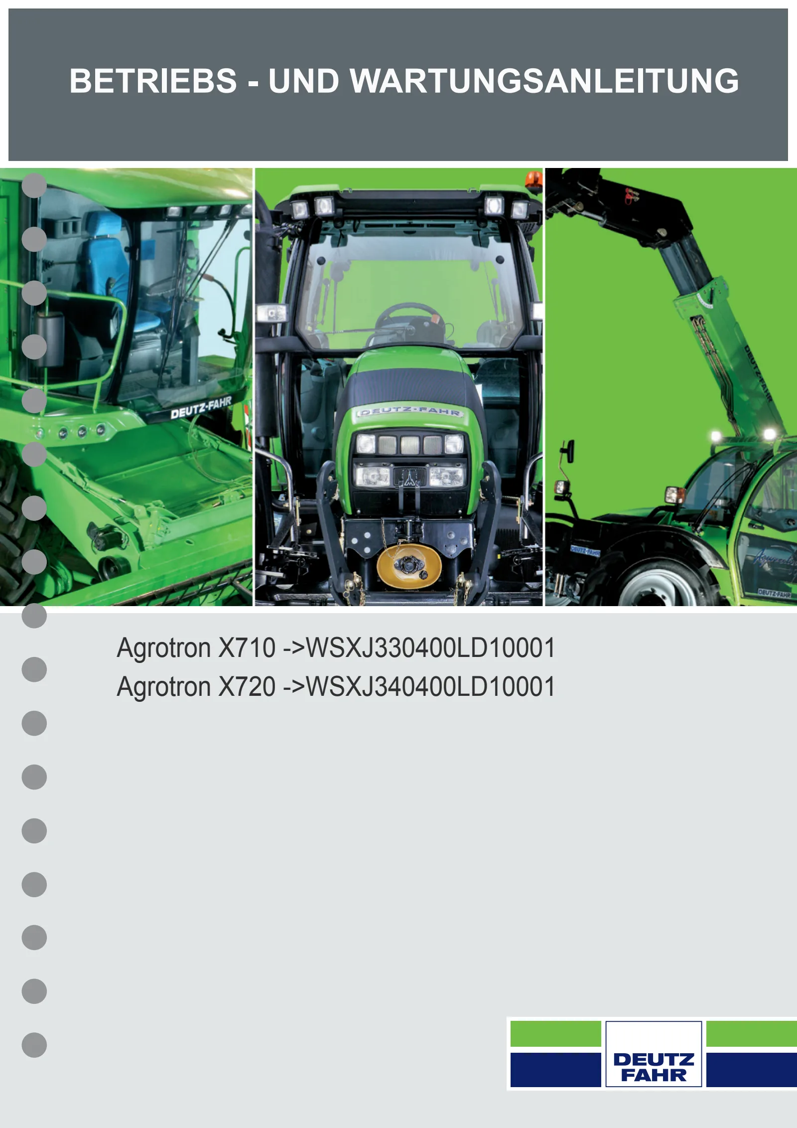 Betriebsanleitung: Agrotron X710 → WSXJ330400LD10001