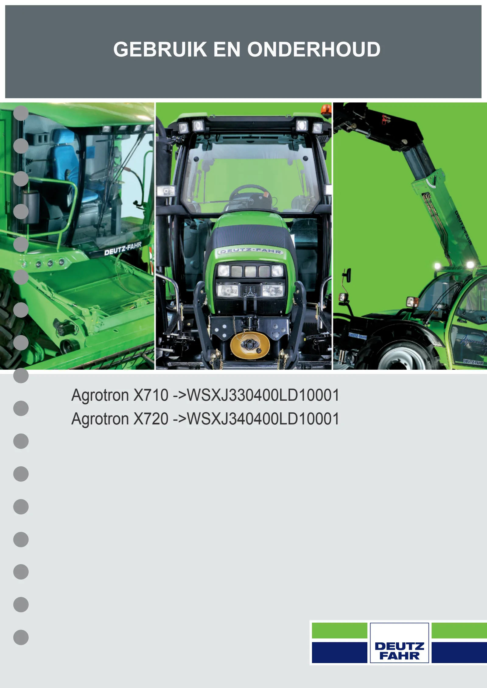 Bedieningshandleiding: Agrotron X710 → WSXJ330400LD10001