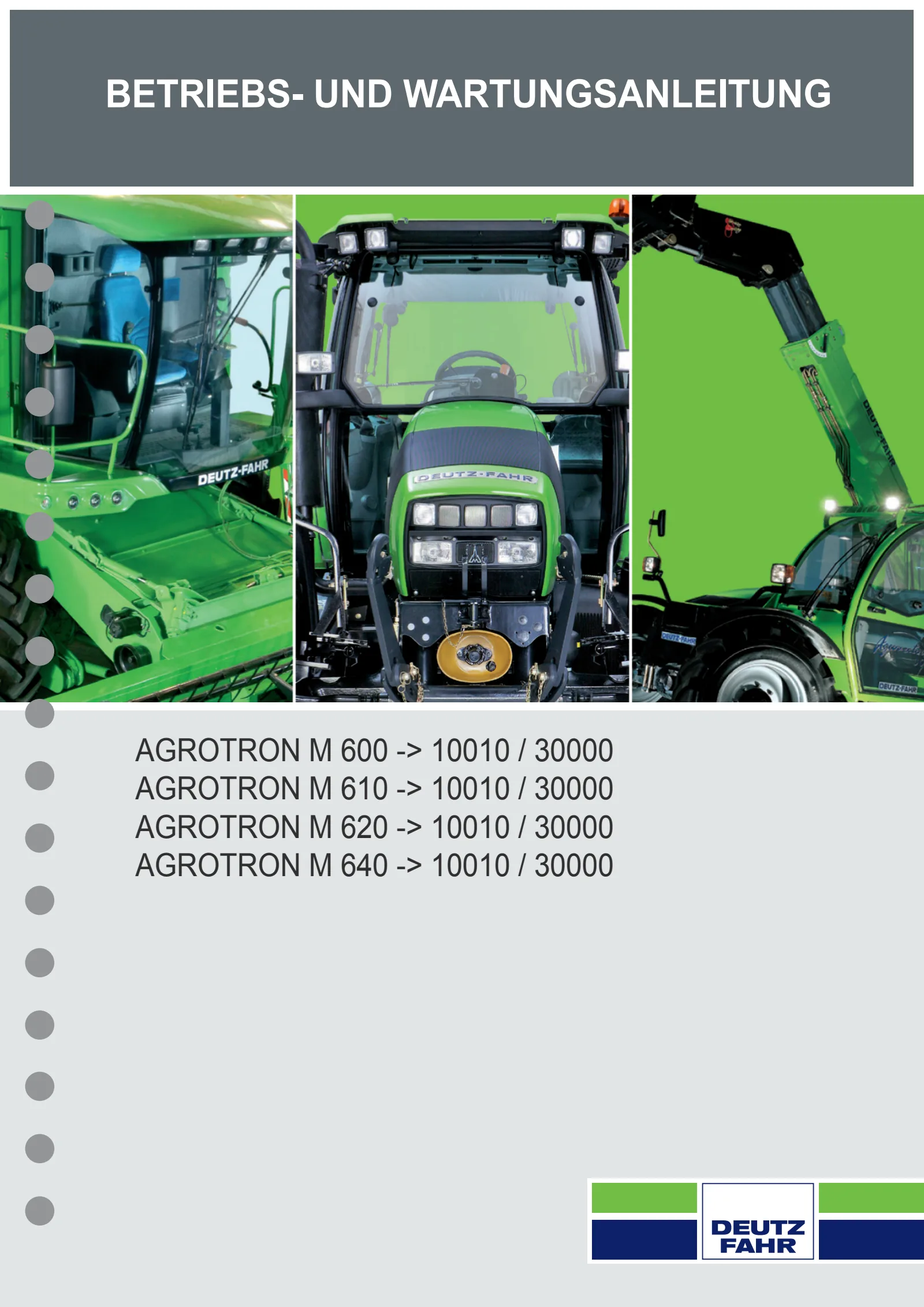 Betriebsanleitung: Agrotron M 600 → WSXJ650200LD10010