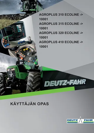 Käyttäjän opas: AGROPLUS 310 ECOLINE → ZKDT0102W0TD10001 / 25001 – manual cover
