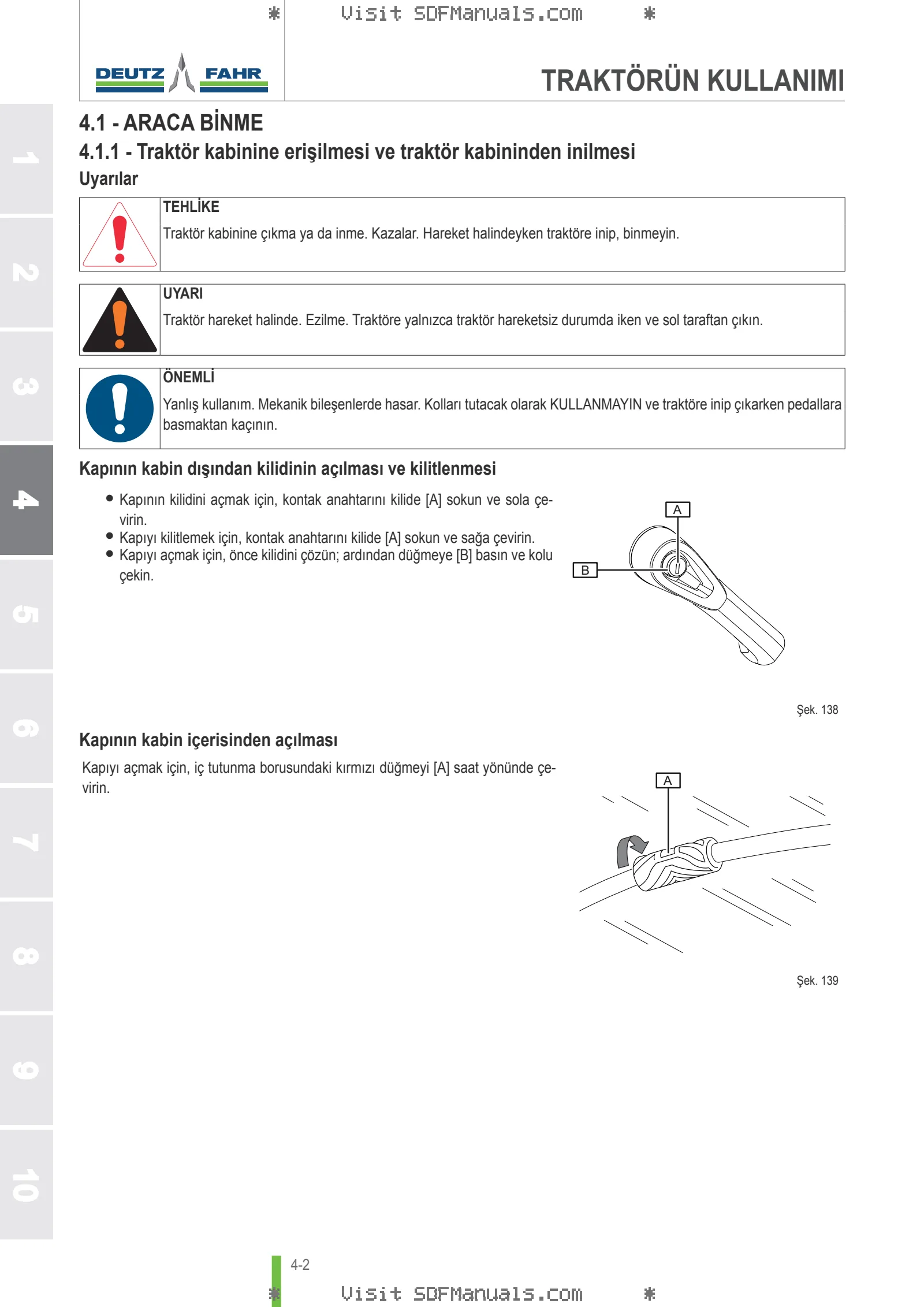 Kullanım Kılavuzu: 6120.4 TTV AGROTRON → WSXV630200LD50001 – sample manual page 1