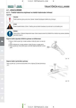 Kullanım Kılavuzu: 6120.4 TTV AGROTRON → WSXV630200LD50001 – sample manual page 1