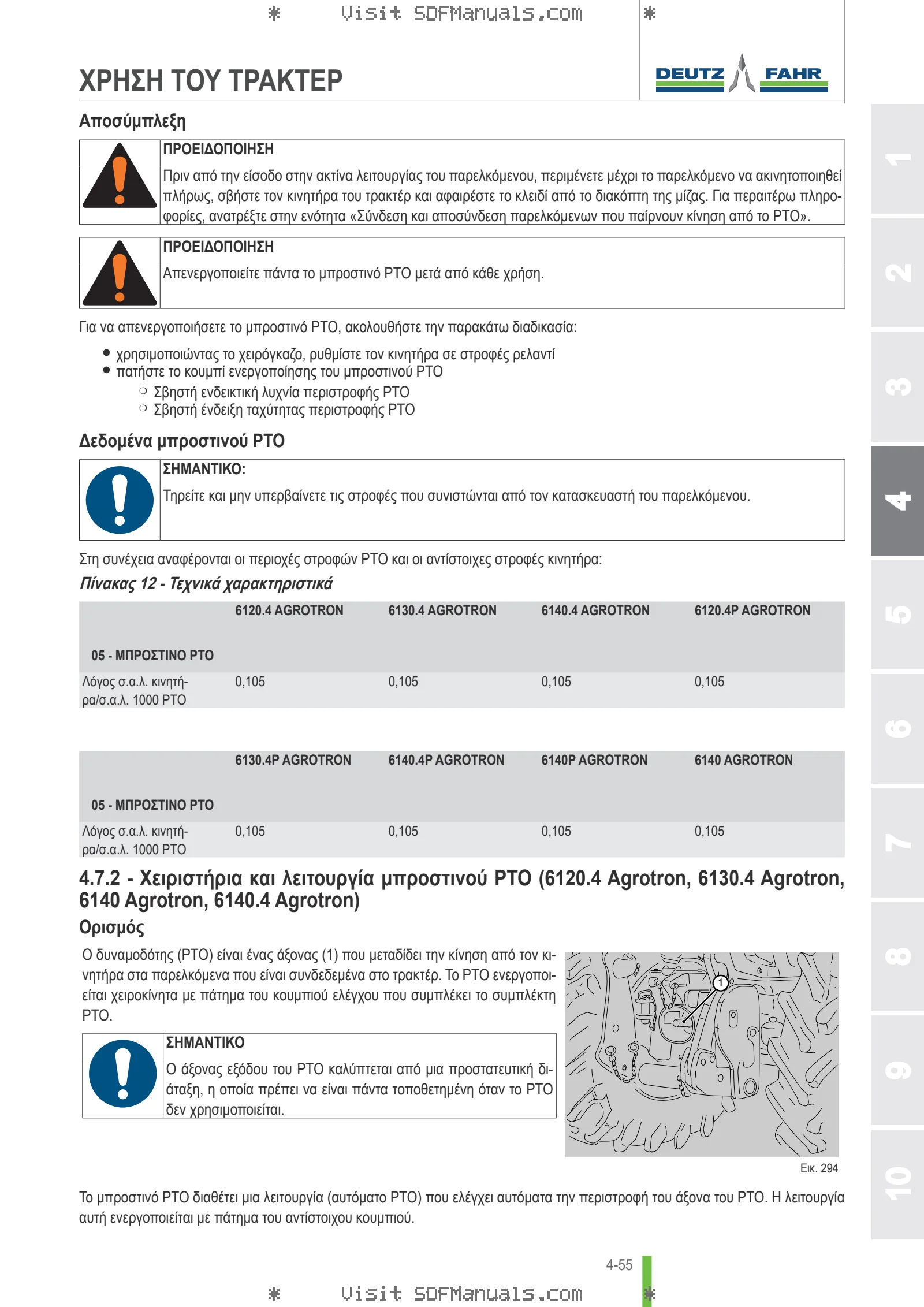 Εγχειρίδιο χειριστή: 6120.4 AGROTRON → WSXV230200LD50010 – sample manual page 2