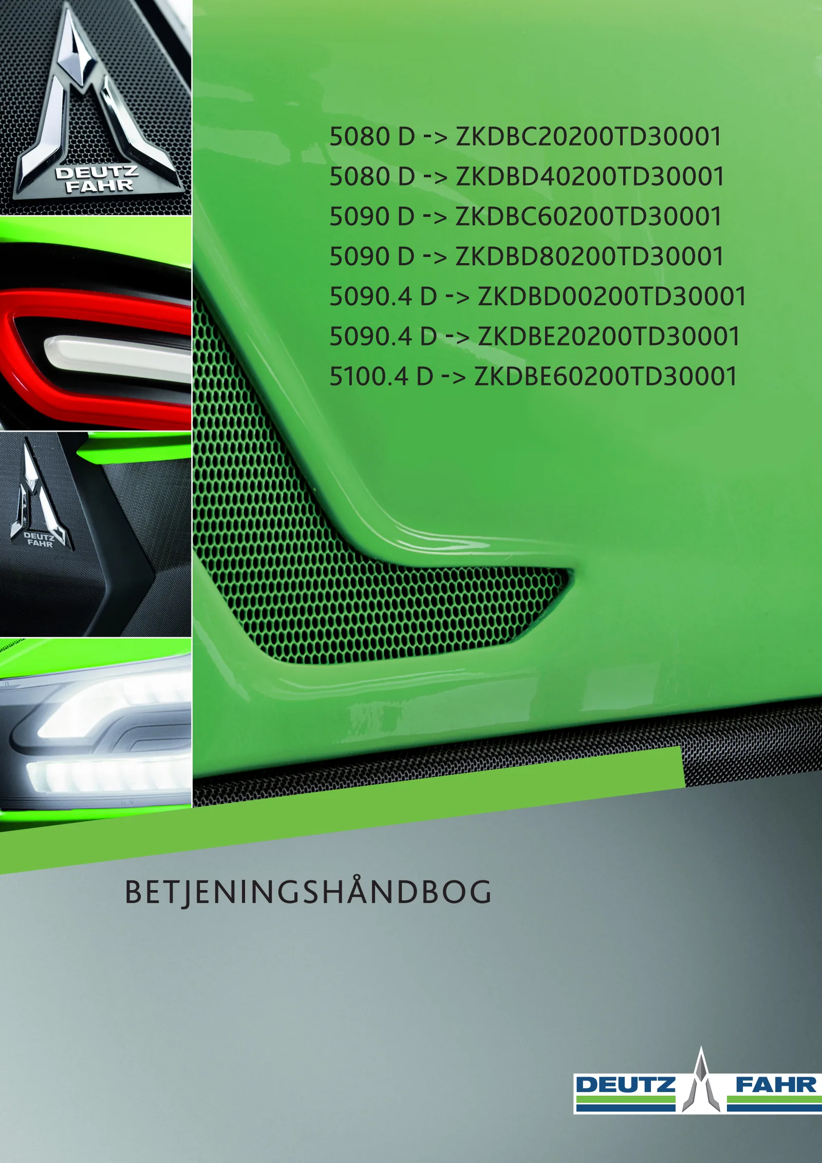 Betjeningshåndbog: 5080 D → ZKDBC20200TD30001