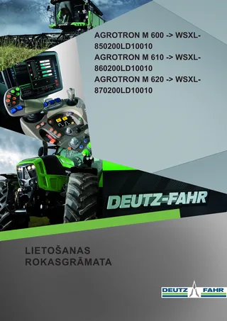Lietošanas rokasgrāmata: AGROTRON M 600 → WSXL850200LD10010 – manual cover