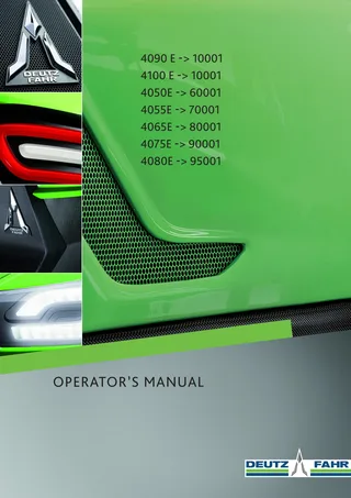 Operator's manual: 4050 E ( TURKEY MARKET ) – manual cover