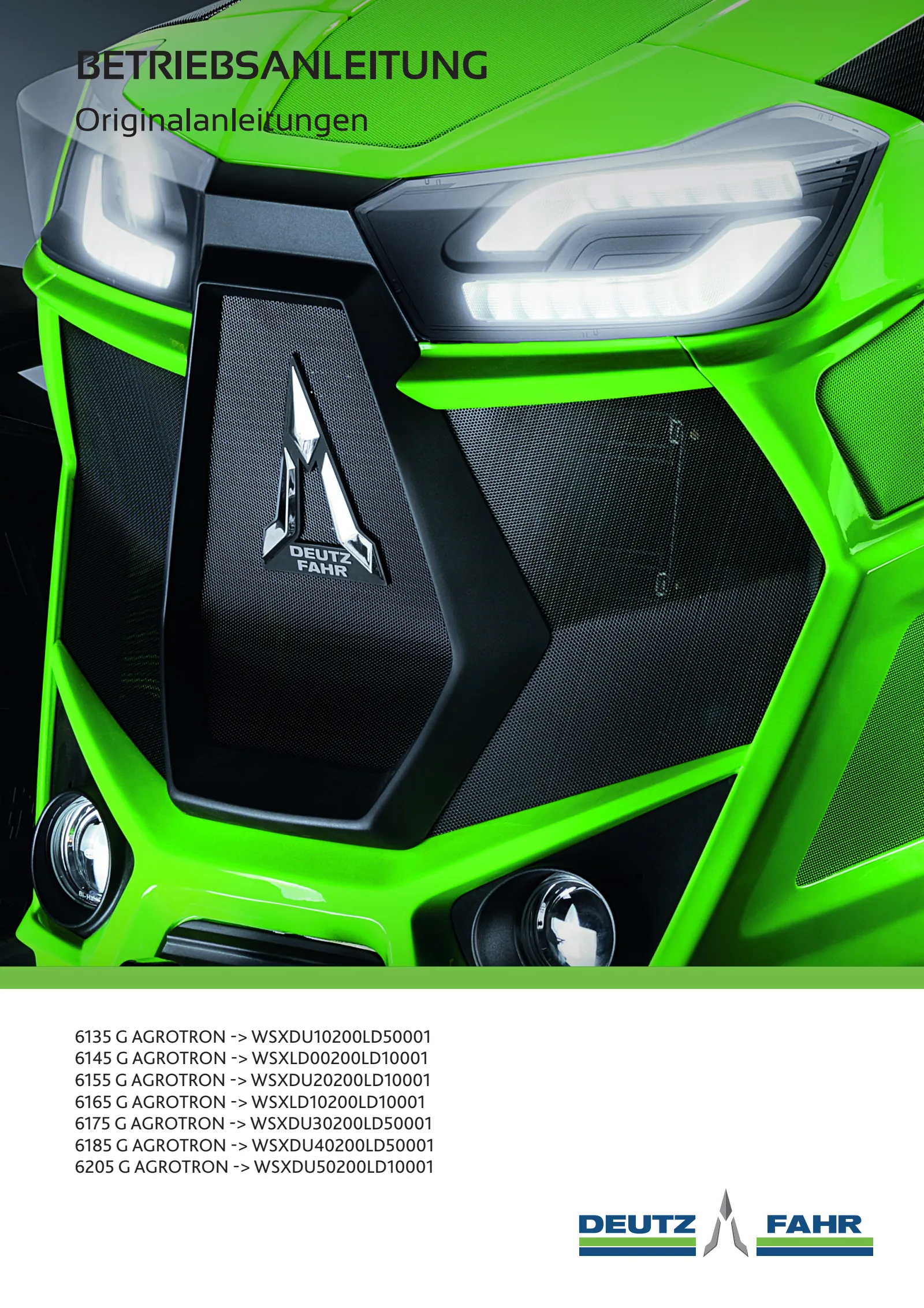 Betriebsanleitung: 6135 G AGROTRON → WSXDU10200LD50001