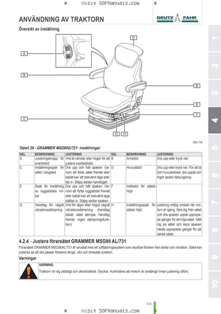 Förarhandbok: 6135 G AGROTRON → WSXDU10200LD50001 – sample manual page 1
