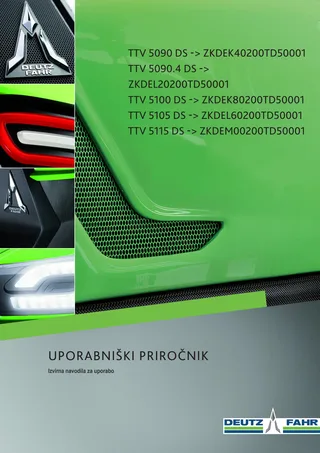 Uporabniški priročnik: TTV 5090 DS → ZKDEK40200TD50001 – manual cover