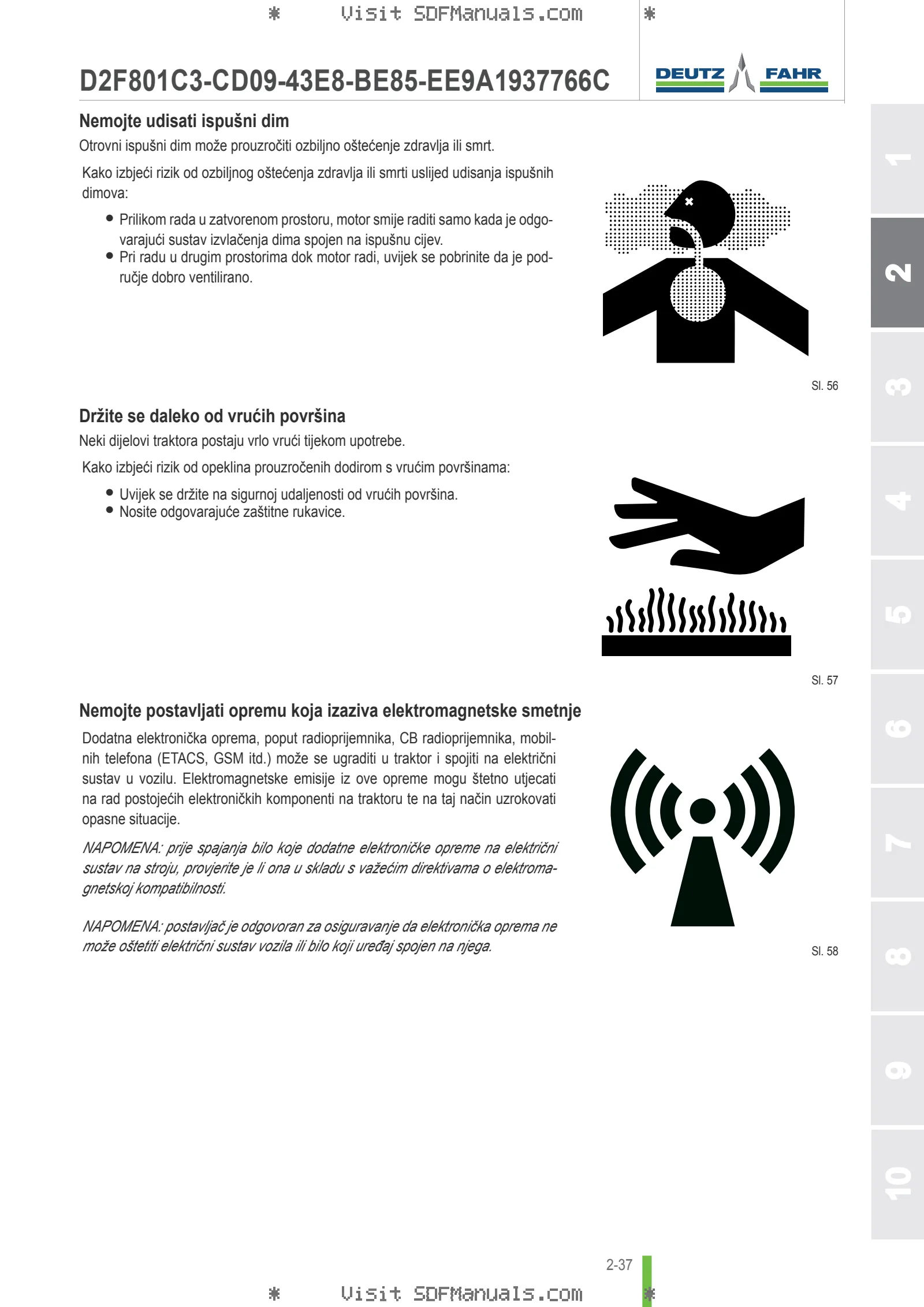 Priručnik za rukovatelja: 5115 K → ZKDEJ61500TD10001 – sample manual page 1