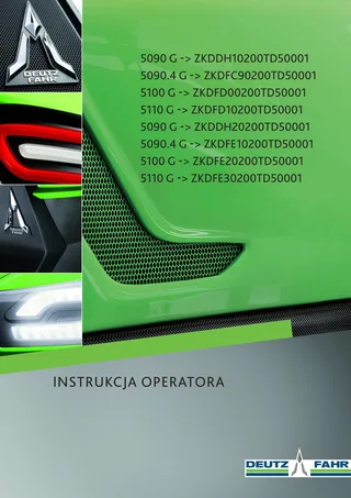 Instrukcja operatora: 5090 G → ZKDDH10200TD50001 – manual cover