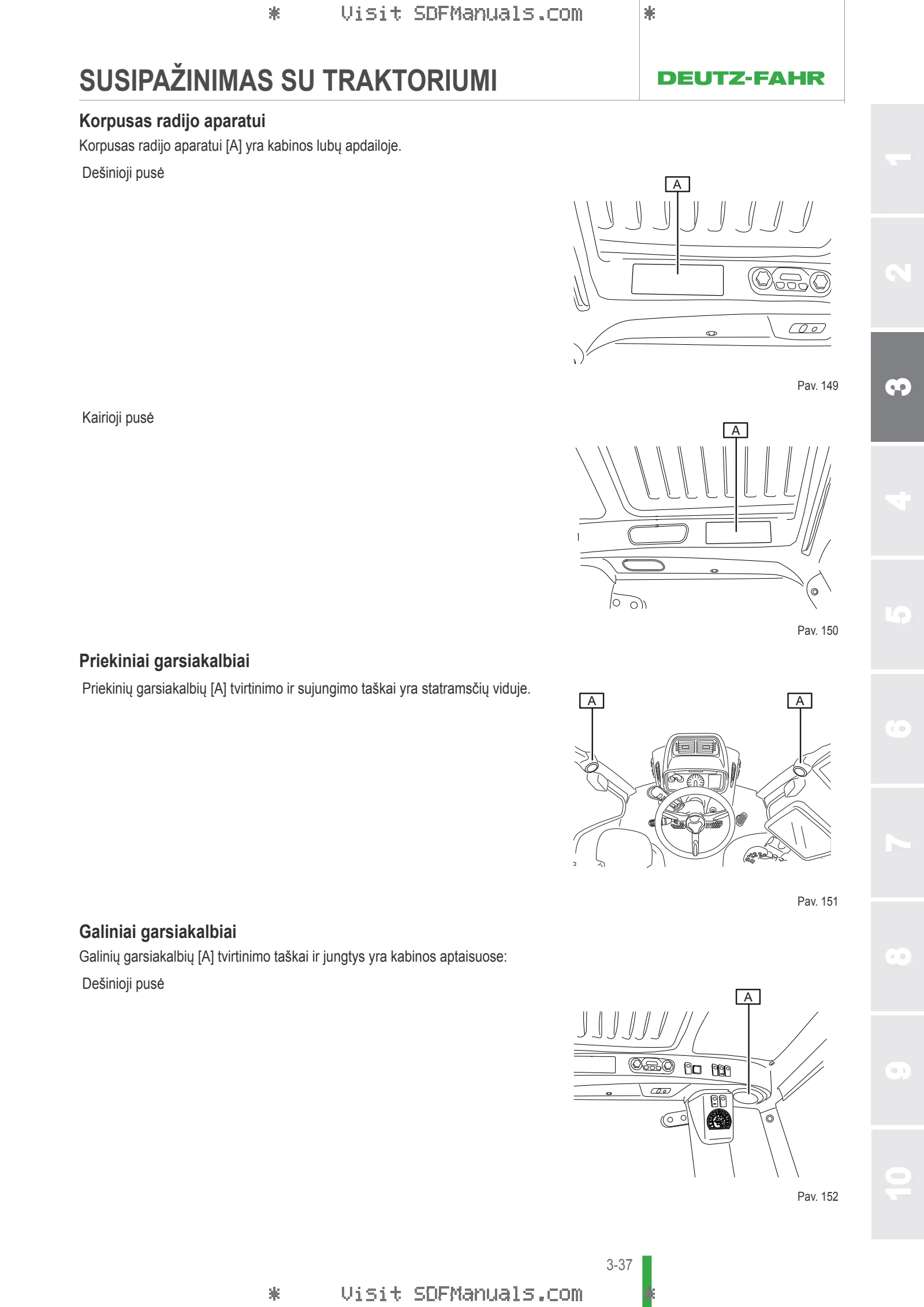 Operatoriaus vadovas: 6230 TTV HD AGROTRON → WSXFM80200LD10001 – sample manual page 1