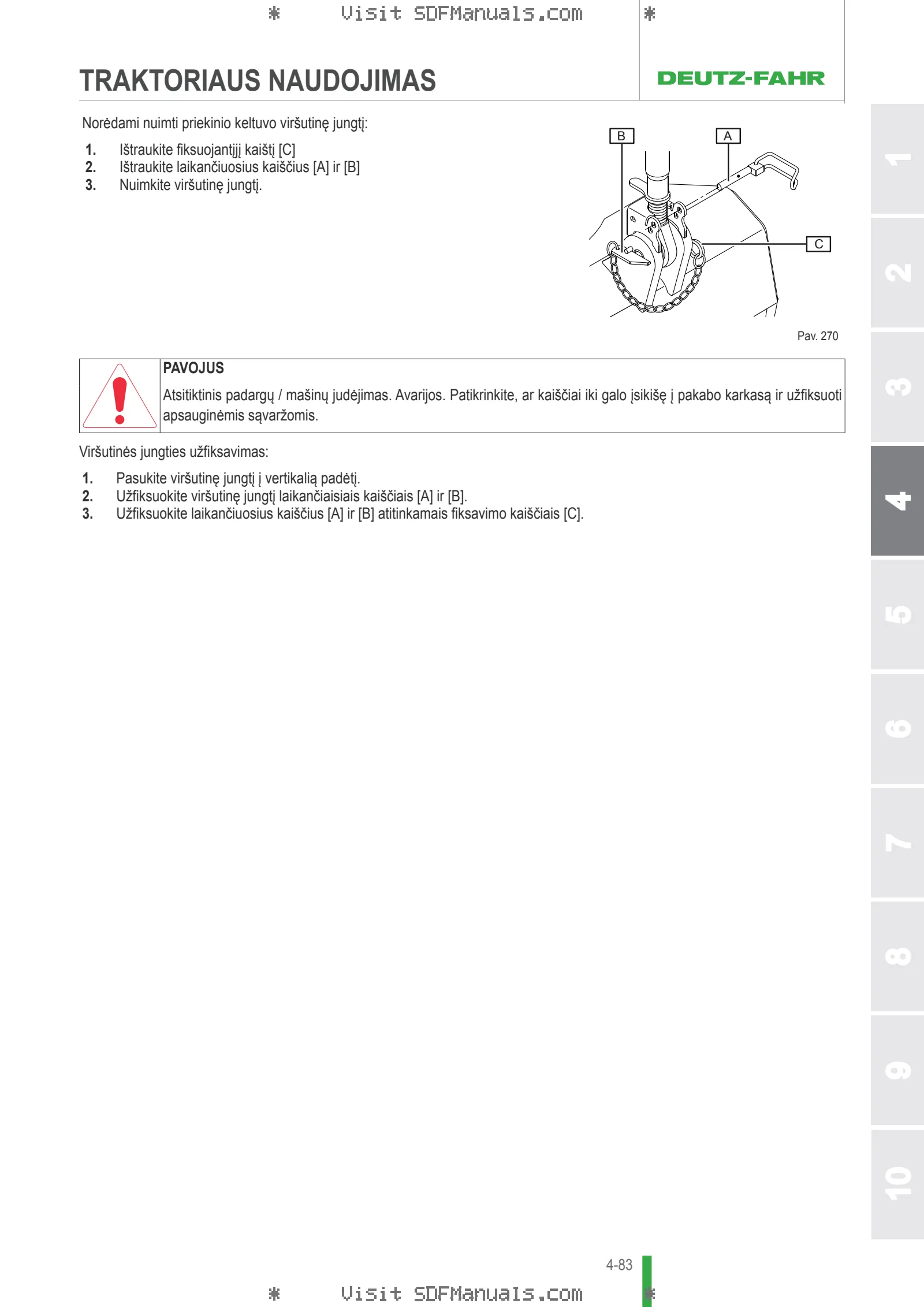 Operatoriaus vadovas: 6230 TTV HD AGROTRON → WSXFM80200LD10001 – sample manual page 2
