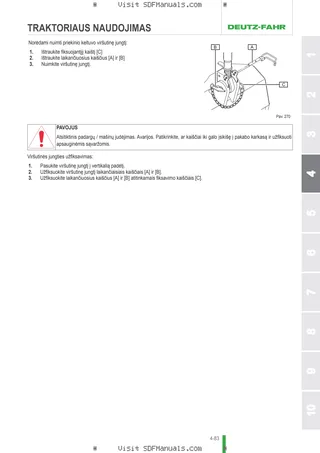 Operatoriaus vadovas: 6230 TTV HD AGROTRON → WSXFM80200LD10001 – sample manual page 2