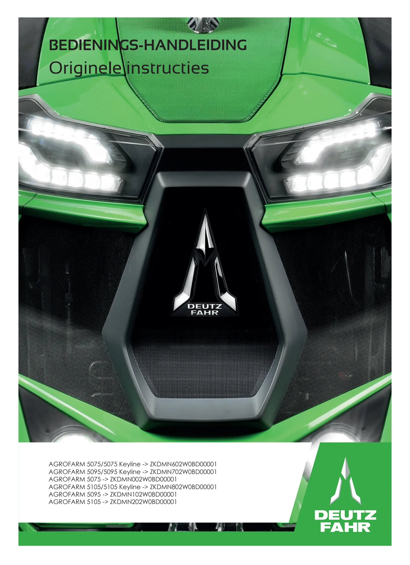 Bedieningshandleiding: AGROFARM 5075/5075 Keyline → ZKDMN602W0BD00001