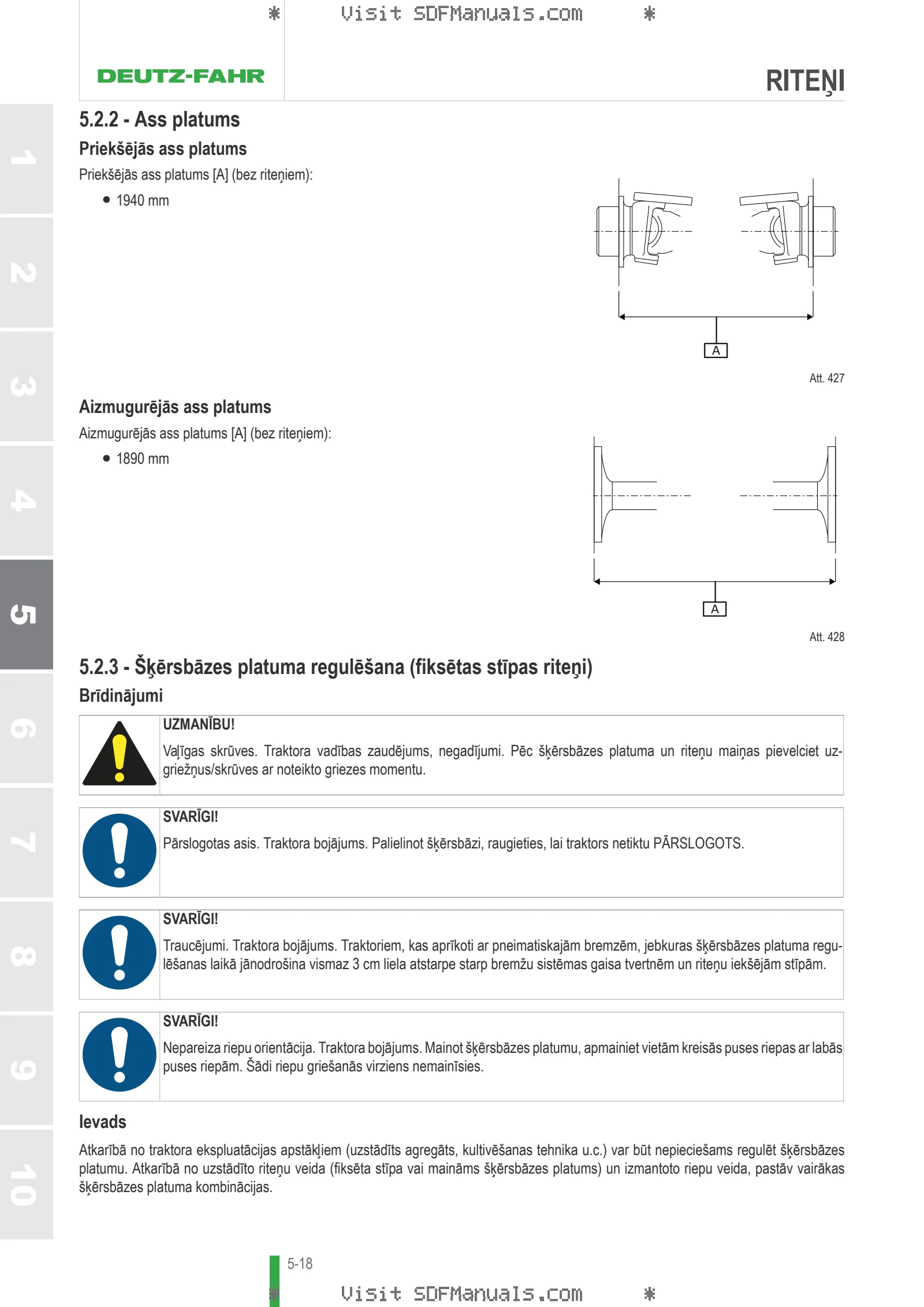 Lietošanas rokasgrāmata: 8260 TTV AGROTRON → WSXMP20200LD10001 – sample manual page 3