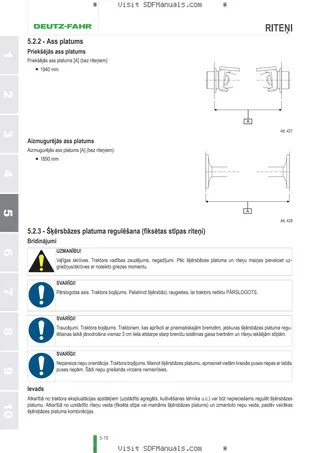 Lietošanas rokasgrāmata: 8260 TTV AGROTRON → WSXMP20200LD10001 – sample manual page 3