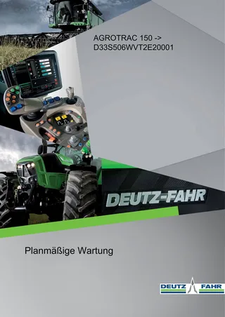 Planmäßige Wartung: Agrotrac 150 → D33S506WVT2E20001 – maintenance schedule cover