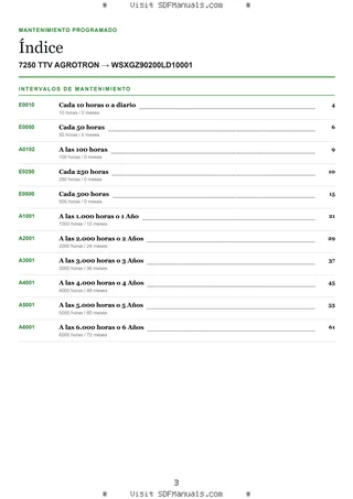 Mantenimiento programado: 7250 TTV AGROTRON → WSXGZ90200LD10001 – maintenance schedule sample