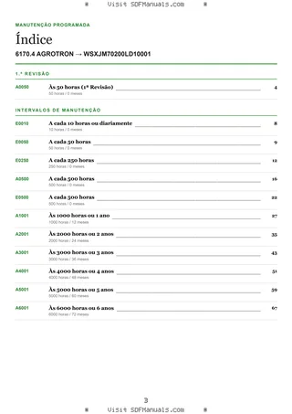 Manutenção programada: 6170.4 AGROTRON → WSXJM70200LD10001 – maintenance schedule sample