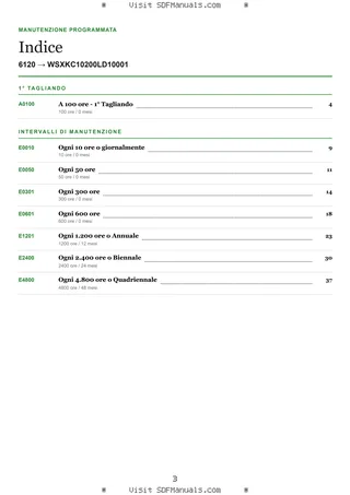 Manutenzione programmata: 6120 → WSXKC10200LD10001 – maintenance schedule sample