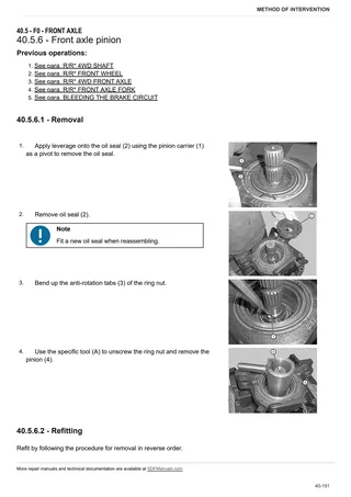 Workshop Manual: 6120W – sample manual page 2