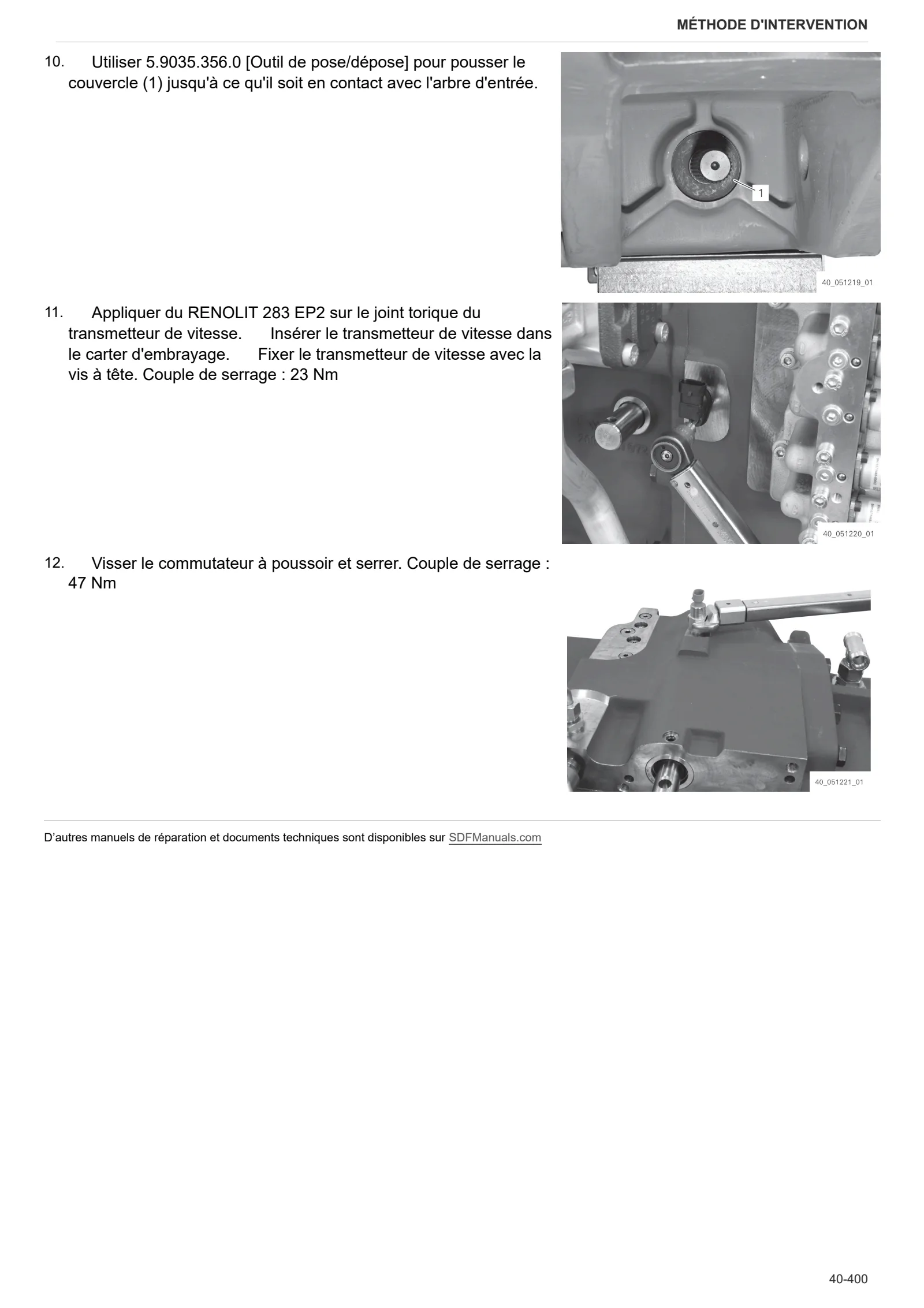 Manuel d'atelier: 6210 AGROTRON → WSXJP00200LD10001 – sample manual page 3