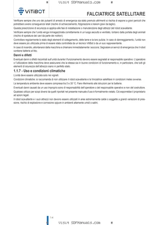 Manuale operatore: SATELLITE MOWERS – sample manual page 1
