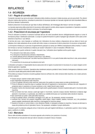 Manuale operatore: TRIMMER – sample manual page 2