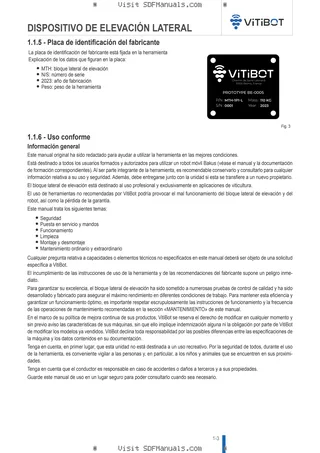 Manual del conductor: LIFTING BOX – sample manual page 1