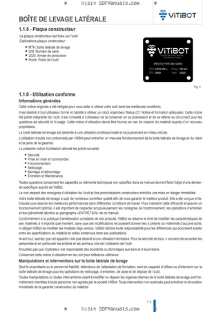 Manuel de l'utilisateur: LIFTING BOX – sample manual page 1