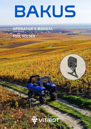 Operator's manual: TOOL HOLDER – manual cover