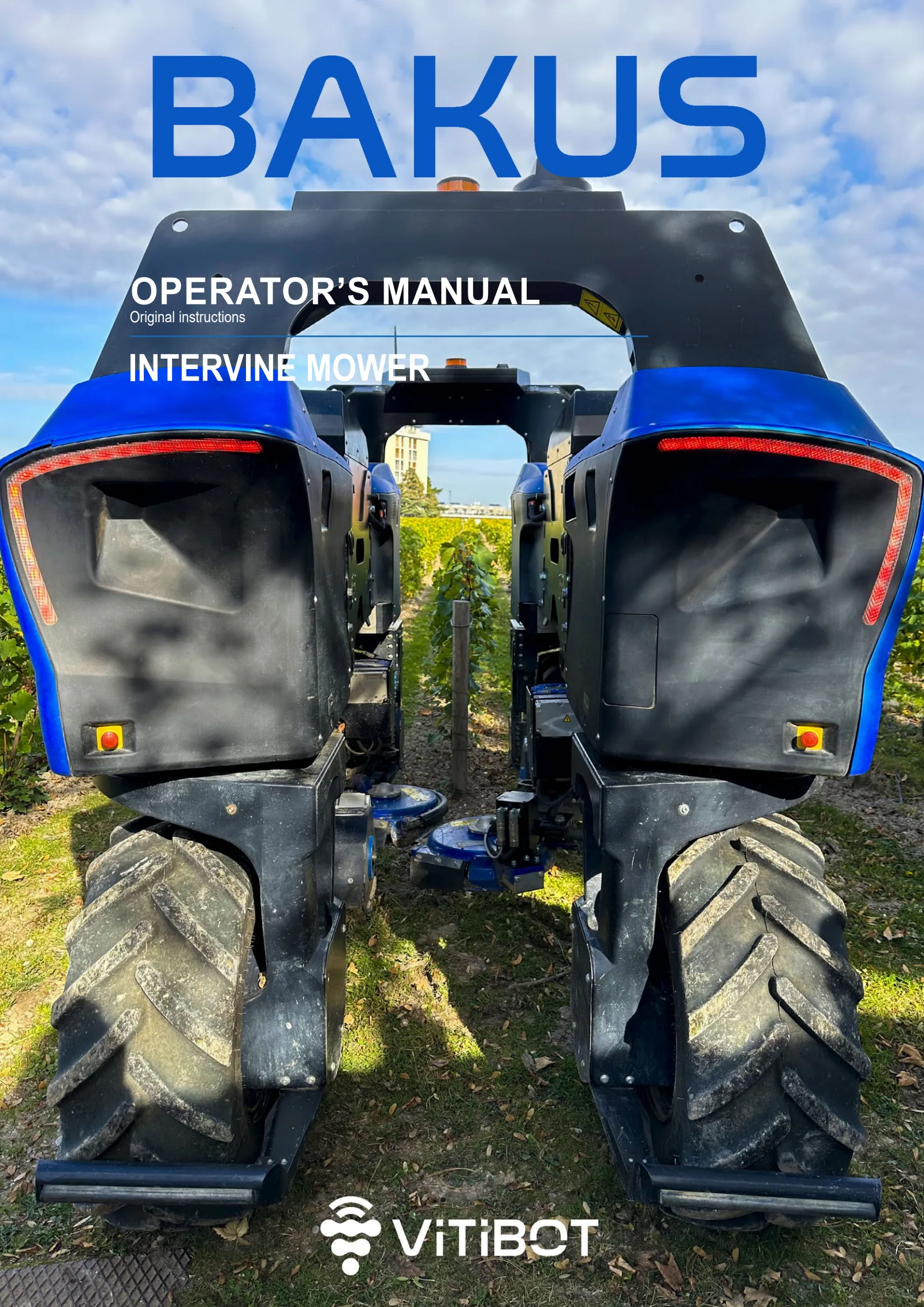 Operator's manual: INTERVINE MOWER