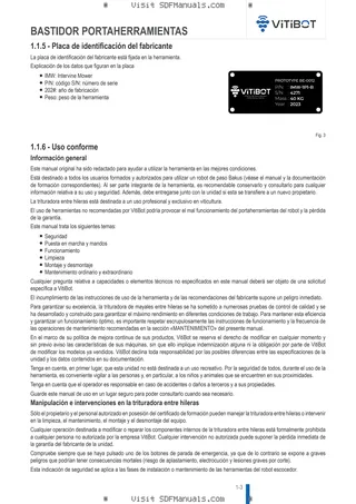 Manual del conductor: INTERVINE MOWER – sample manual page 1