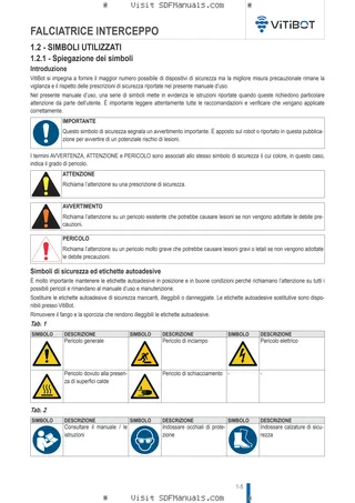 Manuale operatore: INTERVINE MOWER – sample manual page 1